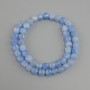 Aquamarine Faceted Cube Beads, diameter 7x7 mm+-, strand length 35 cm+