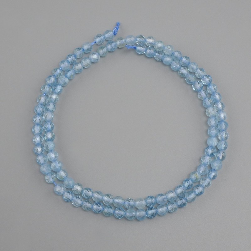 Topaz beads faceted round bead, diameter 4mm ±, length 39cm ±