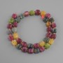 Tourmaline beads faceted cube, diameter 8x8mm+- bead 3mm+-, length 37cm+-