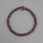 Garnet Beads Natural Stone Faceted Round Bead, diameter 3 mm+-, length 39 cm+