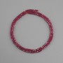 Garnet Corundum Beads natural stone faceted cube, diameter 2x2 mm +- , length 39 cm +-