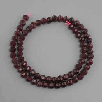 Beads Tourmaline Rubellite natural gemstone faceted rondelle, diameter 6x5, 5mm+- , length 36cm+-