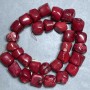 Beads on a thread natural Coral chips, diameter 12-20x14-19mm + -, length 44cm + -, weight 185 grams