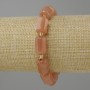 Selenite bracelet faceted cylinder, diameter 15x9mm +- seed beads 3mm +- , length 18cm +- stretch