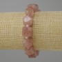Strawberry quartz bracelet faceted beads, diameter 11-12×9, 5-10mm± seed beads 3mm±, length 18cm± stretch