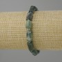 Bracelet Moss Agate rough, diameter 10-12x6-7mm+- beads 3mm+- length 18cm+- stretch