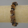 Bracelet Tiger's Eye faceted beads, diameter 12x10mm ± seed beads 3mm ±, length 18cm ± stretch