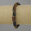 Tiger, Bull's Eye, and Hawk's Eye Bracelet, bead faceted mix, diameter 9-11x6-7mm ±, beads 3mm ±, length 18cm ± stretch