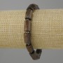 Bracelet Bronzite tumbled, diameter 12-13x7-8mm+- beads 3mm+-, length 18cm+- stretch
