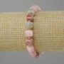 Jadeite bracelet faceted cube, diameter 8x8mm +- seed beads 3mm +- , length 18cm +- stretch