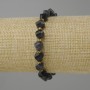 Iolite bracelet faceted rhombus, diameter 8x7mm+- seed beads 3mm+-, length 18cm +- stretch