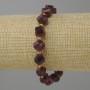 Bracelet Tourmaline Rhodolite faceted rhombus, diameter 10x8mm ± 3mm beads, length 18cm ± stretch