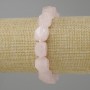 Bracelet Rose Quartz Faceted, diameter 10-12x10-10, 5mm± bead 3mm±, length 18cm± stretch
