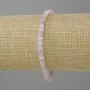 Kunzite bracelet faceted cube, diameter 4x4 mm ±, length 18 cm ± stretch