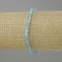 Topaz bracelet faceted cube, diameter 4×4 mm +/-, length 18 cm +/- stretch
