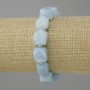 Aquamarine bracelet faceted pieces, diameter 12x10–11mm+- bead 3mm+-, length 18cm+- stretch