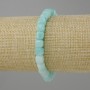 Aquamarine bracelet faceted cube, diameter 7x7mm +/-, length 18cm +/- stretch