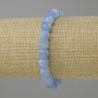 Aquamarine bracelet faceted cube, diameter 7x7mm +/-, length 18cm +/-, stretch