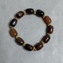 Agate bracelet barrel 14x10mm +- with inserts, length 18cm +- stretch