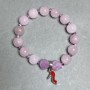 Bracelet Pink Quartz 10mm+- Hematite rondelle 3x2mm+- length 18cm+- stretch