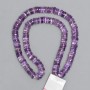 Amethyst beads natural stone faceted rondelle 7x2-2.5 mm+- , length 40 cm +