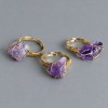 Ring, Amethyst sizes in woven setting 10-16x10-12mm+- (assorted sizes)