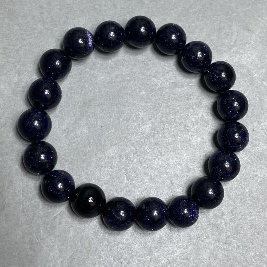 Bracelet Aventurine Night of Cairo bead 10mm +- , length 18cm +- stretch