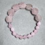 Bracelet Rose Quartz multi-faceted pieces, diameter 12x10mm +- 8x7mm+-, length 18cm +- stretch