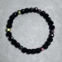 Agate bracelet, faceted cube 6mm+- Hematite multifaceted 6mm+, length 18cm +- stretch