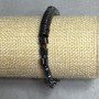 Hematite bracelet, rondelle beads, diameter 8x2mm ± 5x2mm ± wave 7x5mm +-, length 18 cm ± stretch