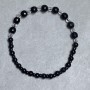 Agate bead bracelet, bead diameter 4mm+- 6mm+- seed beads 4mm+-, length 18cm +- stretch