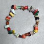 Agate, Coral, Amazonite chip bracelet 6-13x2-6mm+- , length 18 cm +- stretch