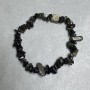Bracelet Agate Pyrite nugget 6-13x2-6mm +- , length 18cm +- stretch
