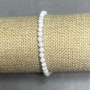 Agate bracelet, round bead 4.5 mm ±, length 18 cm ± stretch