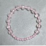 Bracelet Pink Quartz bead 4.5mm+- rondelle 9x7mm+-, length 18cm +- stretch