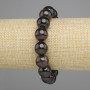Garnet bracelet smooth round bead, diameter 13mm ±, length 18cm ± stretch