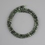 Seraphinite beads faceted cube 4x4mm +-, length 37cm +-