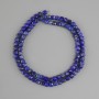 Lapis Lazuli beads faceted cube, diameter 4x4mm ±, length 39cm ±