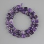 Amethyst Faceted Cube Beads 8.5x8.5 mm +- Seed Beads 3 mm +-, Length 37 cm +