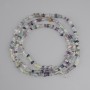 Fluorite tumbled chips beads, diameter 4-9x2-4mm +/- , string length 80 cm +/-