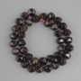 Garnet beads faceted, diameter 10 mm +/-, length 39 cm +/-