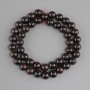 Garnet beads smooth round bead, diameter 9 mm ±, length 40 cm ±