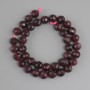Beads Tourmaline Rubelite faceted round bead, diameter 10mm +/- , length 37cm +/-