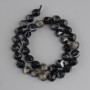 Agate beads faceted, diameter 10mm +/-, length 37cm +/-