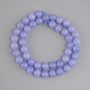 Aquamarine beads smooth round bead, diameter 8.5 mm ±, length 38 cm ± on a string