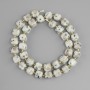 Kiwis Jasper Faceted Cube Beads, diameter 8x8 mm ±, seed beads 3 mm ±, strand length 39 cm ± on a thread