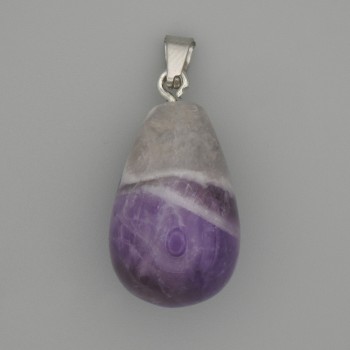 Amethyst pendant teardrop 22x13mm+-, length 32mm+-