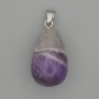 Amethyst pendant teardrop 22x13mm+-, length 32mm+-