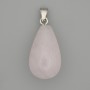 Pendant Pink Quartz teardrop 22x13mm +-, length 32mm +-