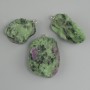 Zoisite pendant, unpolished stone 22x22 mm +-(assorted size)